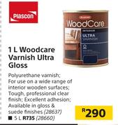 Plascon 1Ltr Woodcare Varnish Ultra Gloss