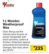 Woodoc Weatherproof Wax-1Ltr 