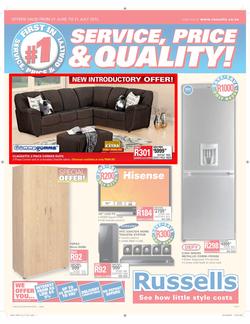 Russells : Service, Price & Quality (21 Jun - 21 Jul), page 1