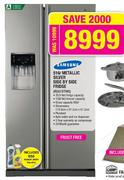 Samsung Metallic Silver Side By Side Fridge-516Ltr(RSA1DTMG)