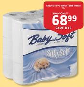 Babysoft 2 Ply White Toilet Tissue-18's
