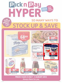 Pick N Pay Hyper KZN : So Many Ways To Stock Up & Save (23 Jul - 4 Aug 2013), page 1