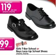 Genius Youth Lace Up School Shoes-Per Pair