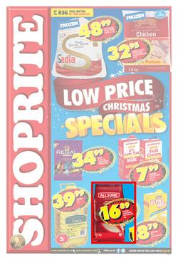 Shoprite Western Cape : Extra Special Low Price Christmas (11 Dec - 26 Dec 2013), page 1