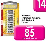 Eveready Platinum Alkaline AA 20 Pack