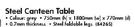 Steel Canteen Table 750x1800x770mm