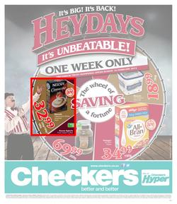 Checkers Gauteng : Heydays Specials (10 Feb - 16 Feb 2014), page 1