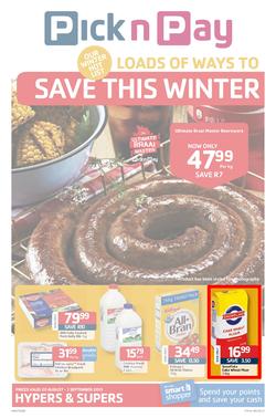 Pick N Pay Eastern Cape : Loads Of Ways To Save This Winter (20 Aug - 1 Sep 2013), page 1