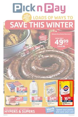 Pick N Pay KZN : Loads Of Ways To Save This Winter (20 Aug - 1 Sep 2013), page 1
