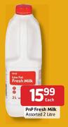 Pnp Fresh Milk Assorted-2ltr Each