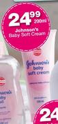 Johnson's Baby Soft Cream-200ml