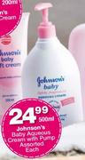 Johnson's Baby Aqueous Cream With Pump-500ml Each
