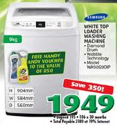 Samsung White Top Load Washing Machine-9kg(WA90G9DIP)