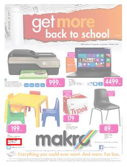 Makro : Get More Back To School (22 Sep - 7 Oct 2013), page 1