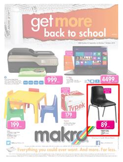 Makro : Get More Back To School (22 Sep - 7 Oct 2013), page 1