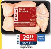 PnP Fresh Chicken Braaipak-8/16's Per Kg