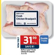 PnP No Name Fresh Chicken Braai Pack-5s/8s Per Kg