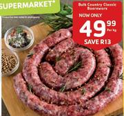 Bulk Country Classic Boerewors-Per kg-