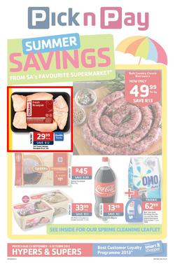 Pick N Pay KZN : Summer Savings From SA's Favourite Supermarket*(23 Sep 6 Oct 2013), page 1