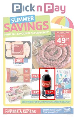 Pick N Pay KZN : Summer Savings From SA's Favourite Supermarket*(23 Sep 6 Oct 2013), page 1