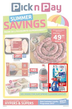 Pick N Pay KZN : Summer Savings From SA's Favourite Supermarket*(23 Sep 6 Oct 2013), page 1