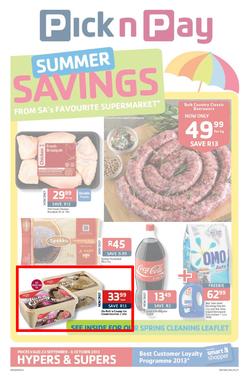 Pick N Pay KZN : Summer Savings From SA's Favourite Supermarket*(23 Sep 6 Oct 2013), page 1