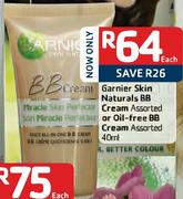 Garnier Skin Naturals BB Cream Or Oil-Free BB Cream-40Ml Each