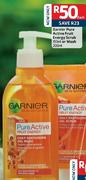 Garnier Pure Active Fruit Energy Scrub 150Ml Or Wash 200Ml-Each