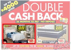 Lewis : Up To R4000 with Double Cash Back (14 Oct - 16 Nov 2013), page 1