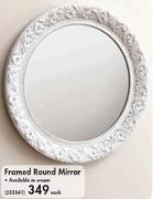 Framed Round Mirror-Each