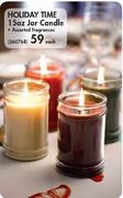 Holiday Time 15oz Jar Candle-Each