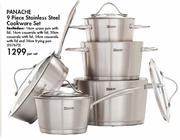 Panache 9 Piece Stainless Steel Cookware Set-Per Set