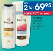 Pantene Shampoo 250ml Or Conditioner 200ml-Any 2 For