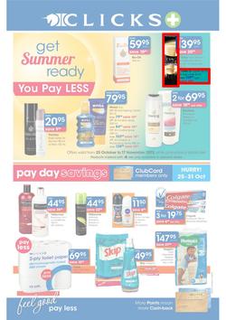 Clicks : Get Summer Ready You Pay Less (25 Oct - 17 Nov 2013), page 1