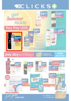 Clicks : Get Summer Ready You Pay Less (25 Oct - 17 Nov 2013), page 1