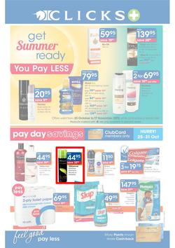 Clicks : Get Summer Ready You Pay Less (25 Oct - 17 Nov 2013), page 1