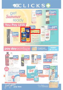 Clicks : Get Summer Ready You Pay Less (25 Oct - 17 Nov 2013), page 1