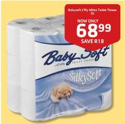 Baby Soft 2-Ply White Toilet Tissue-18's