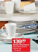 Home Discovery 16 Piece Rounded Square Dinner Set-Per Set
