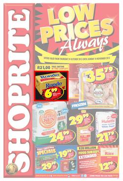 Shoprite Gauteng : Low Prices Always (24 Oct - 10 Nov 2013), page 1