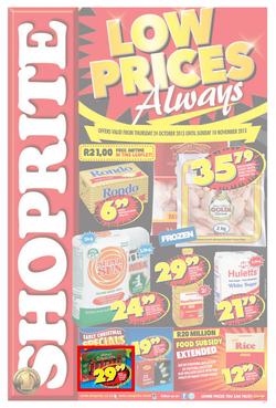 Shoprite Gauteng : Low Prices Always (24 Oct - 10 Nov 2013), page 1