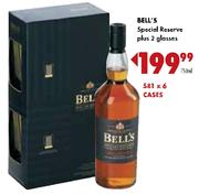 Bell's Special Reserve Plus 2 Glasses-750ml