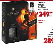 Johnnie Walker Black Label Plus 2 Glasses-750ml