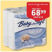 Babysoft 2-Ply White Toilet Tissue - 18's