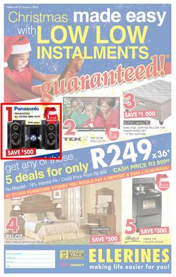 Ellerines : Christmas Made Easy With Low Low Instalments Guaranteed! (Valid until 23 Jan 2014), page 1