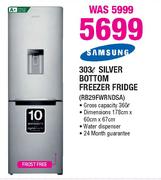 Samsung 303ltr Silver Bottom Freezer Fridge-RB29FWRNDSA