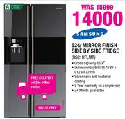 Samsung 524ltr Mirror Finish Side By Side Fridge-RS21HFLMR
