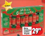 Merry Christmas Crackers-10-Pack