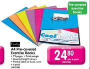 A4 Pre-Covered Exercise Books-Per 6 Pack