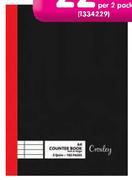 Aro A4 Hard Cover Counter Books 3 Quire 288 Pages-2 Pack